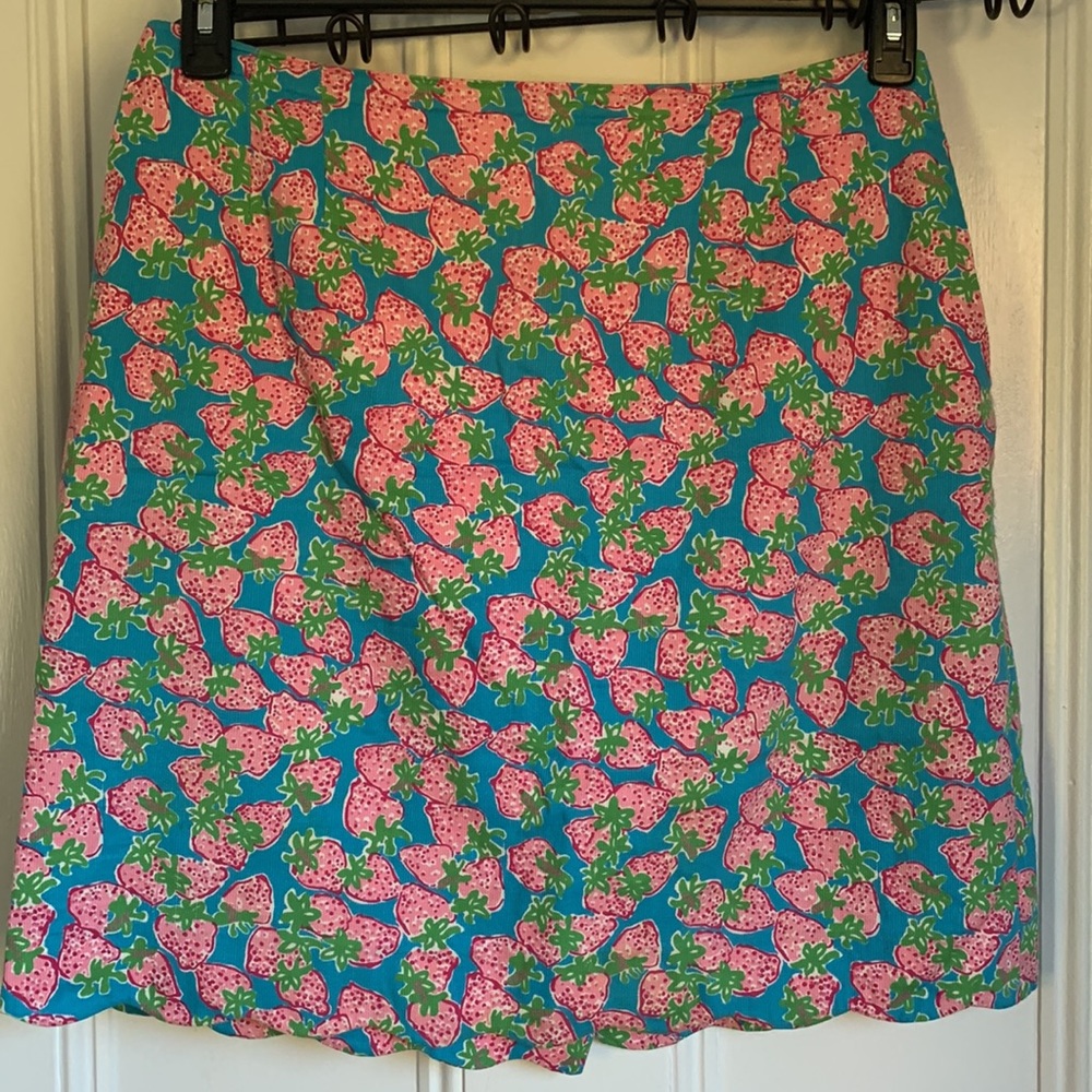 Lilly Pulitzer Scalloped Strawberry Skirt